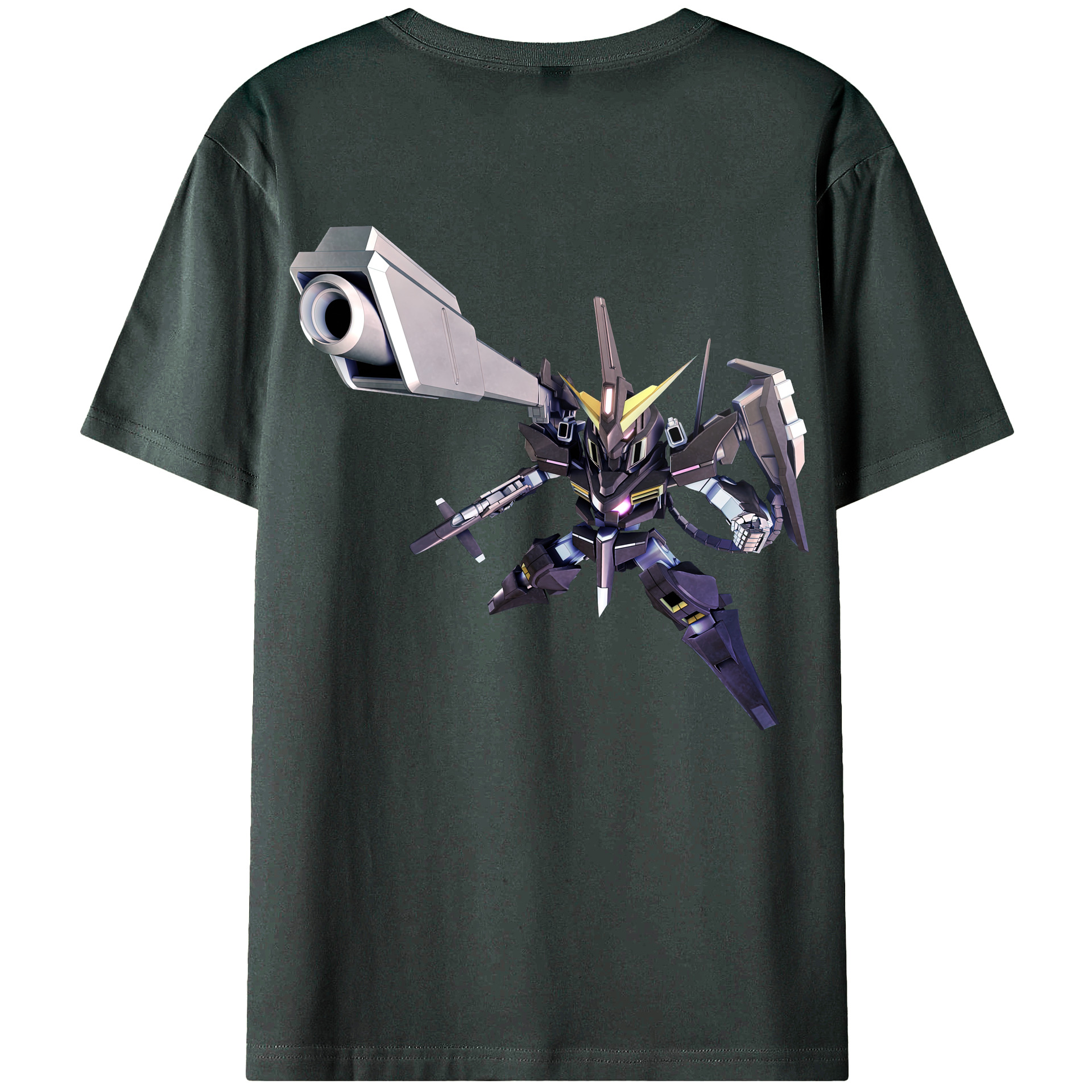 （画像用） 機動戦士ガンダム Mobile Suit Gundam 綿100％ メンズ半袖Tシャツ（バックプリント） 通気性